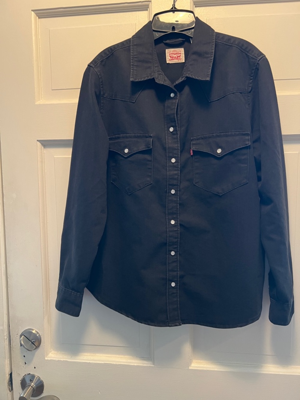 Levi's Black Western Snap-Front Shirt Size Large LIKE NEW